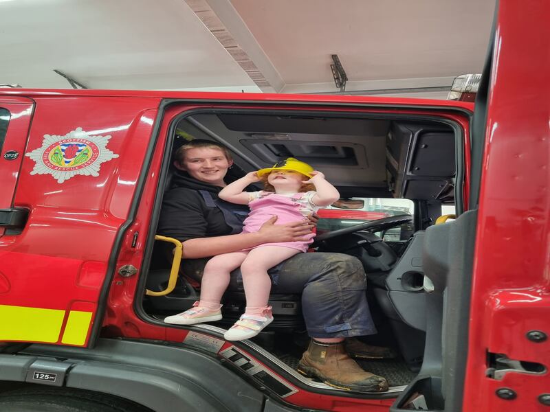 Alloweigh was given a tour of her local fire station