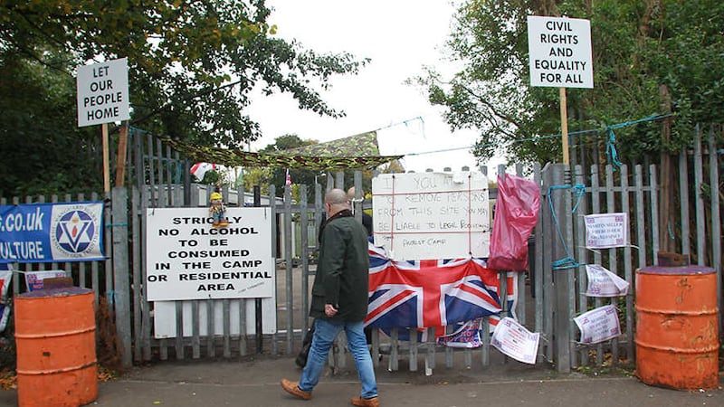 The protest camp at Twaddell Avenue was set up following the Parades Commission's decision not to allow the march in Ardoyne&nbsp;