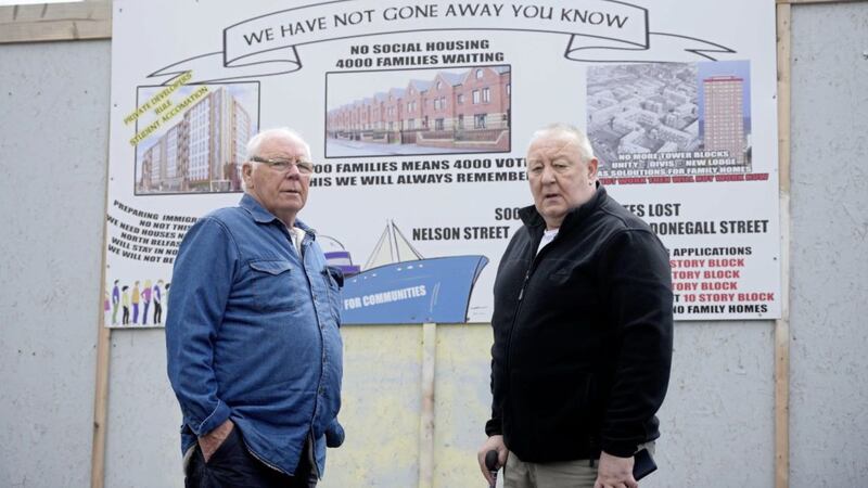 Frank Dempsey and Gerard Brophy pictured in north Belfast. Picture by Mark Marlow. 