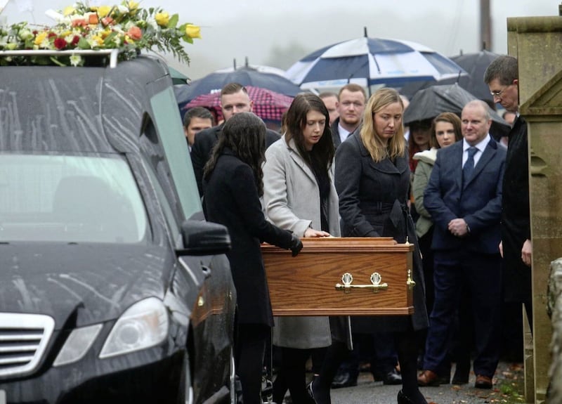 The funeral of Matthew Bradley in Glenavy, Co Antrim yesterday. Picture by Mal McCann 
