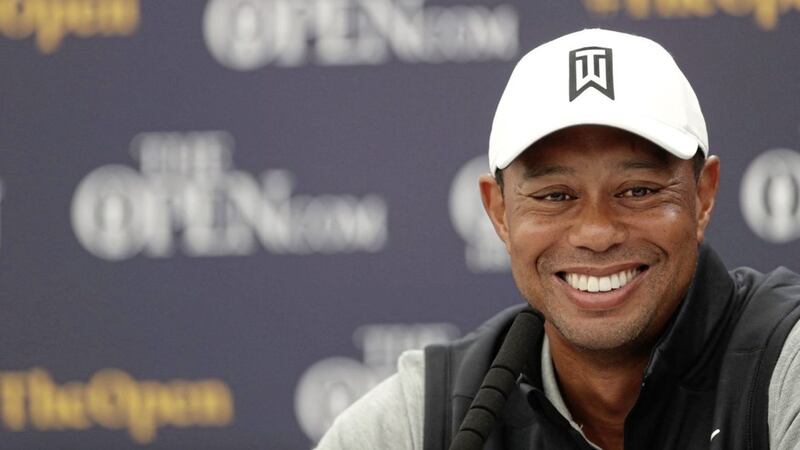 Tiger Woods at a press conference during The Open Championship 2019 at Royal Portrush Golf Club. File picture by Richard Sellers, Press Association 