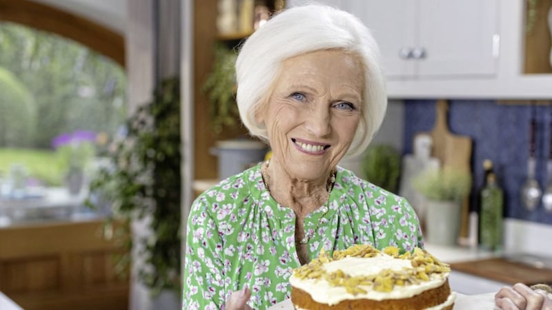 Mary Berry with her Sunshine Cake 