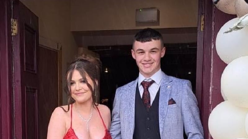 Oisin Clerkin, 18, shared this photo of him and Kiea McCann, 17,  just hours before she died in a car accident, in which he was also injured. Picture from Oisin Clerkin/Facebook