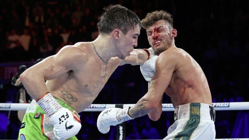 Michael Conlan, dominated the first half of Saturday night&#39;s WBA Featherweight World title fight. Picture: Mark Robinson Matchroom Boxing 