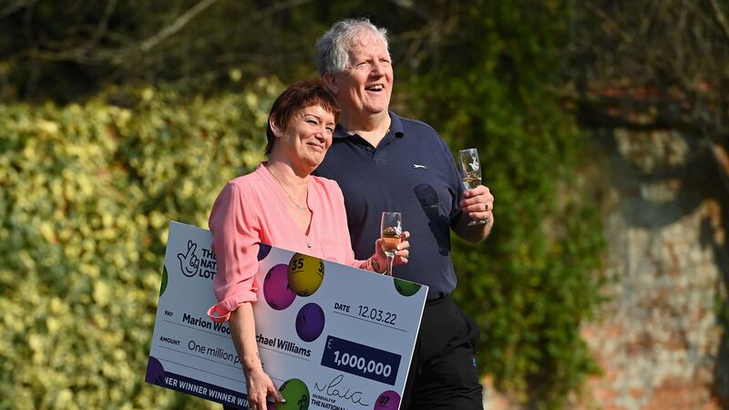 Friends Marion Wood and Michael Williams had a cup of tea ‘in stunned silence’ after realising they had won.