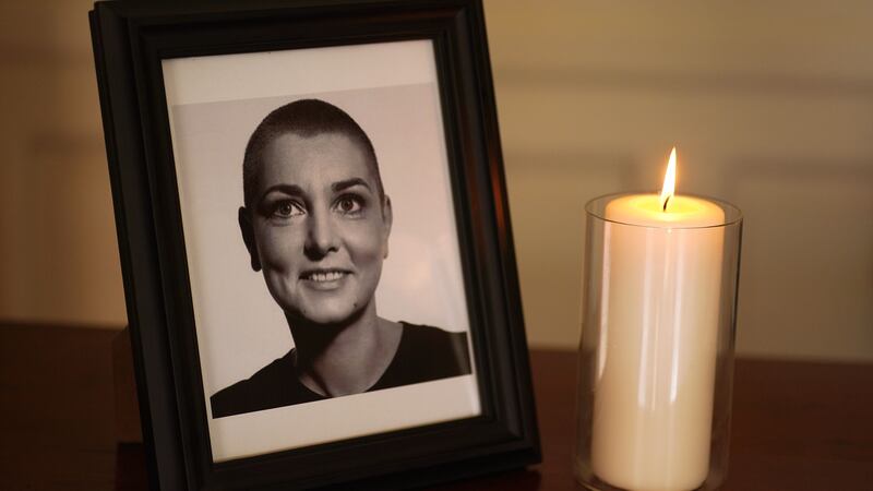A photo of Sinead O’Connor at the Mansion House in Dublin (Brian Lawless/PA)