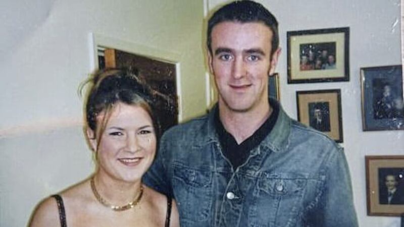 The long-lost photograph of Mark H Durkan and his sister, Gay on her school formal night fell out of a book by Danielle Steel titled &#39;Vanished&#39;. 