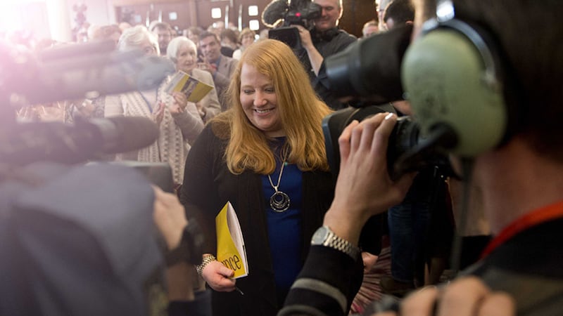 &nbsp;Alliance Party leader Naomi Long pictured at the conference at The Stormont Hotel
