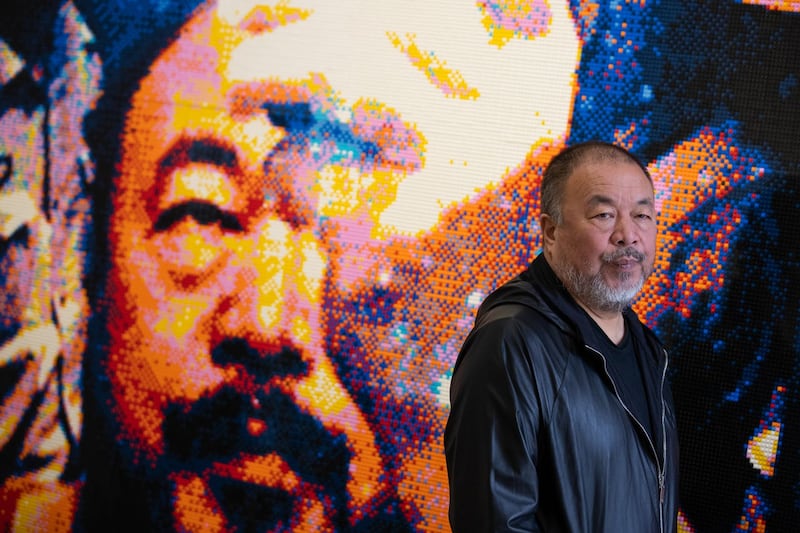 Ai Weiwei in front of Illumination 2019 