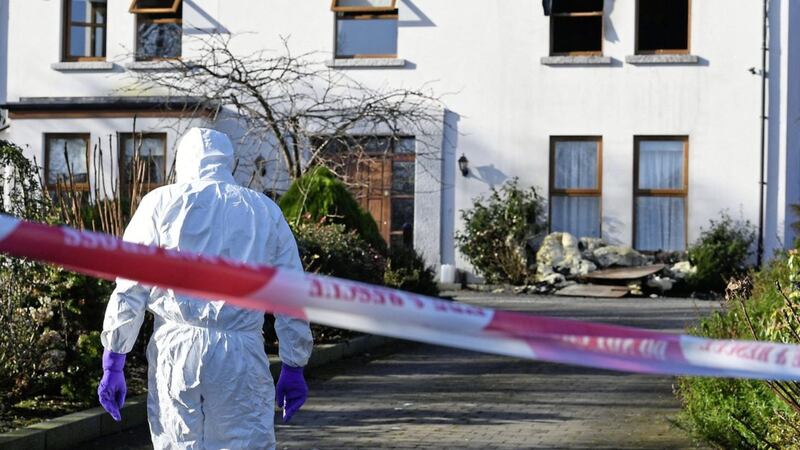 A woman was tied up and a fire was started at the house in School Road in Clough, Co Down, during the burglary last Monday. Picture by Justin Kernoghan 