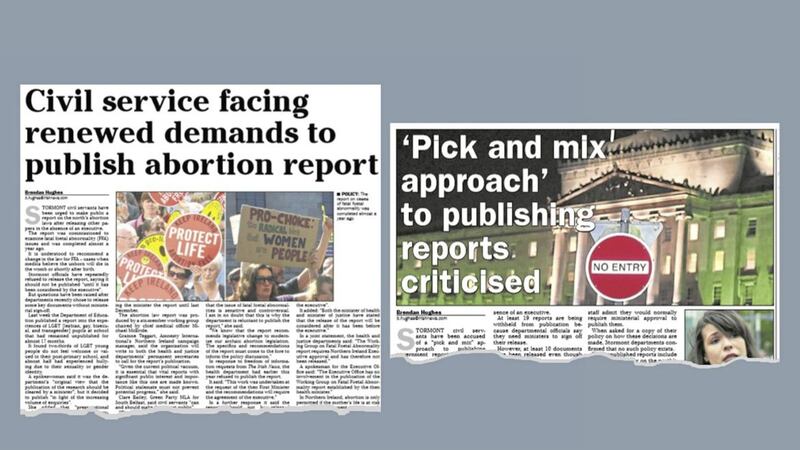 How The Irish News reported on delays in the abortion working group paper&#39;s release 