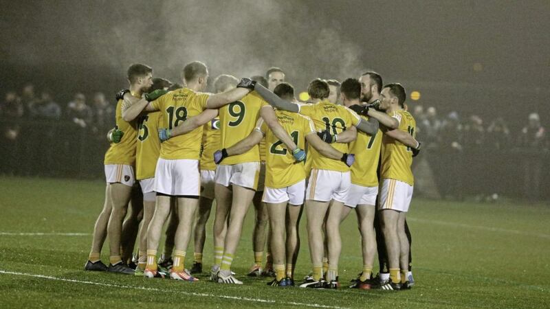 The Antrim footballers and hurlers have made a &pound;3,000 donation to food shelters - a figure matched by the county board Picture: Hugh Russell. 