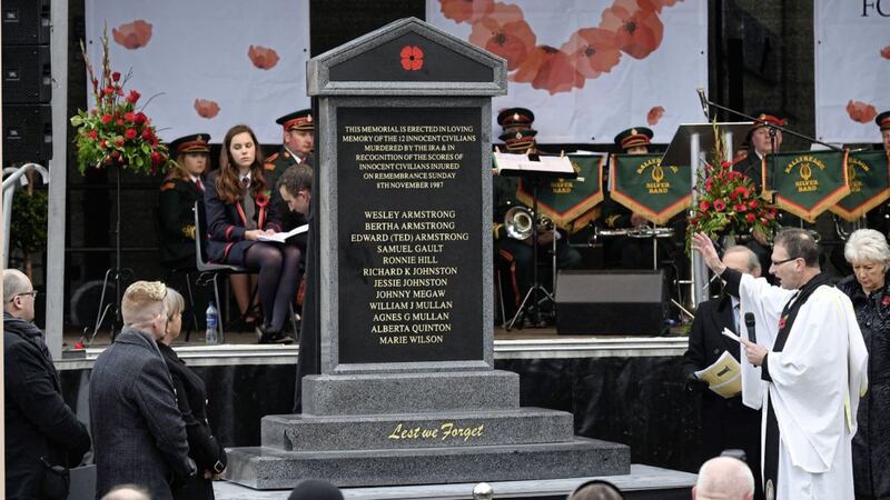 The Enniskillen Poppy Day memorial was unveiled last year but later removed and put into storage after a dispute over the location. 