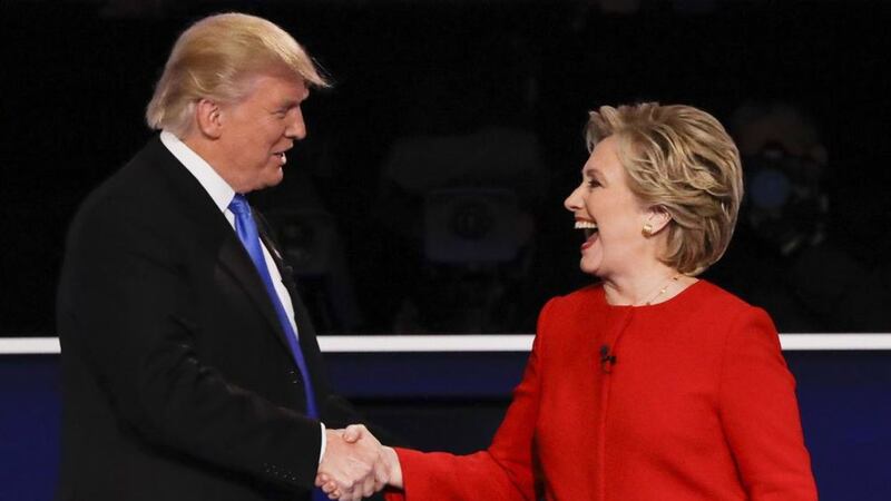 United States President Elect, Donald Trump, shakes hands with Hillary Clinton prior to the hotly contested election. Picture by David Goldman