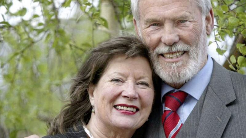 Anne Brolly, pictured with husband Francie, has criticised Michelle O&#39;Neill&#39;s views on abortion. Picture by Margaret McLaughlin 