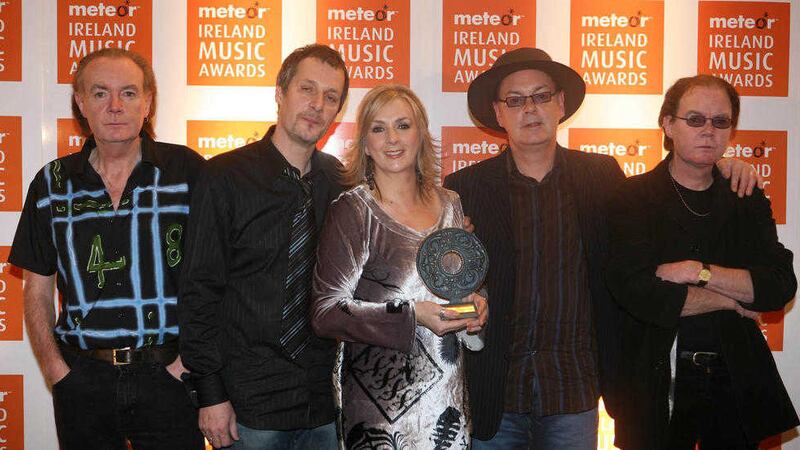 Padraig Duggan, left, with Clannad with their Lifetime Achievement award at the 2007 Meteor Music Awards at Dublin's Point Theatre. Picture by Liam McBurney, Press Association