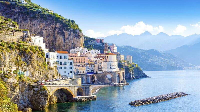 Simmering Brexit divisions lie just beneath the surface on the shimmering Amalfi coast... 