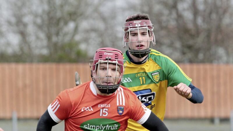 Armagh&#39;s Cahal Carvill hit 2-2, but it wasn&#39;t enough to hold off Antrim last Sunday 