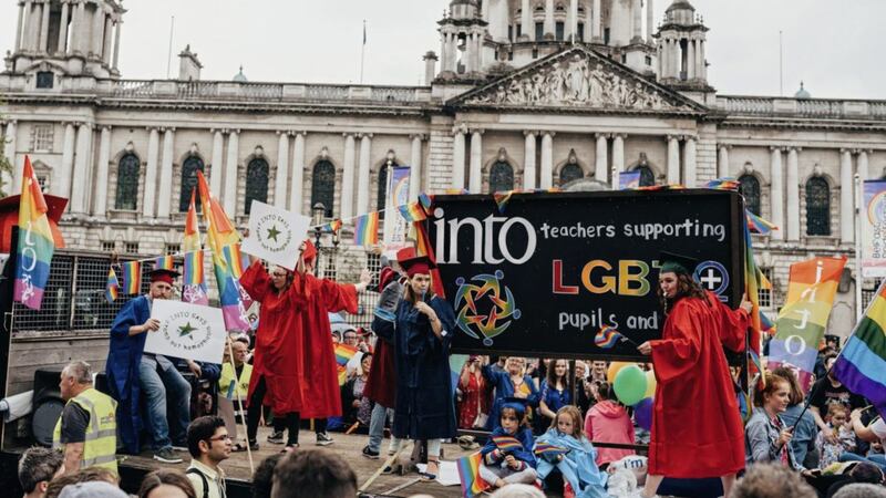 Members of the INTO taking part in Pride celebrations in Belfast 