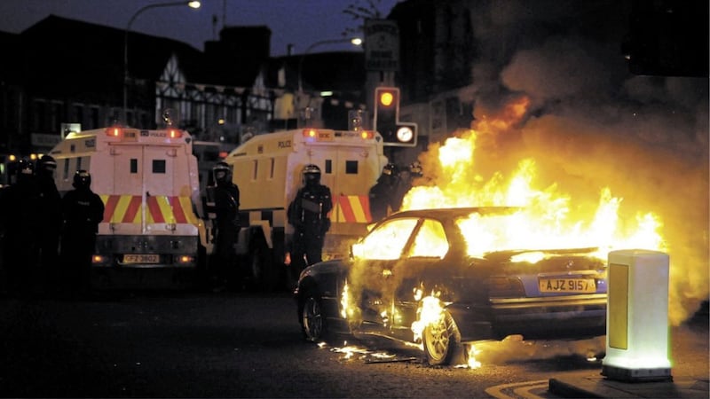 Sectarian riots are still a feature of living in the north 