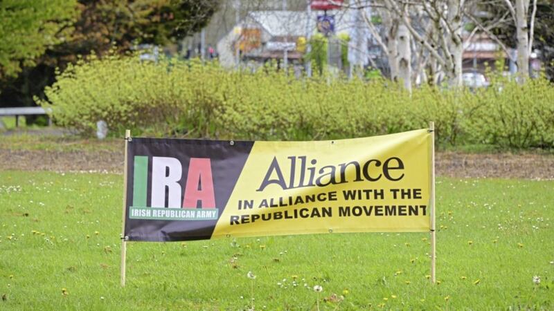 Banners linking the Alliance Party to the IRA appeared during the weekend in Bangor and Newtownards which have been described as &#39;shameful&#39; 