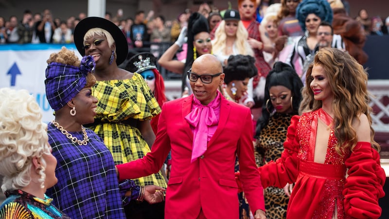 US star RuPaul was pictured opening the ‘world’s largest celebration of drag culture’.