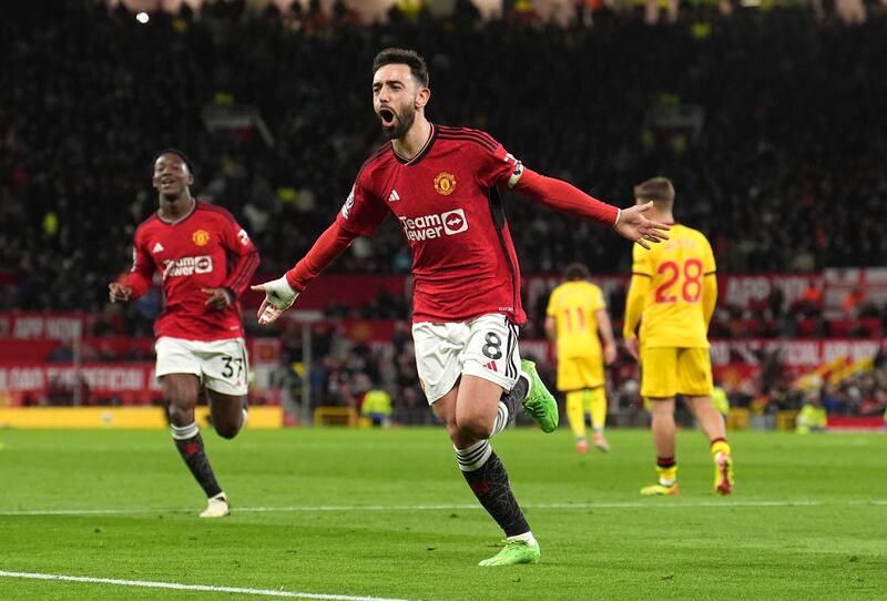 Bruno Fernandes scored two and set up another as Manchester United came from behind to win