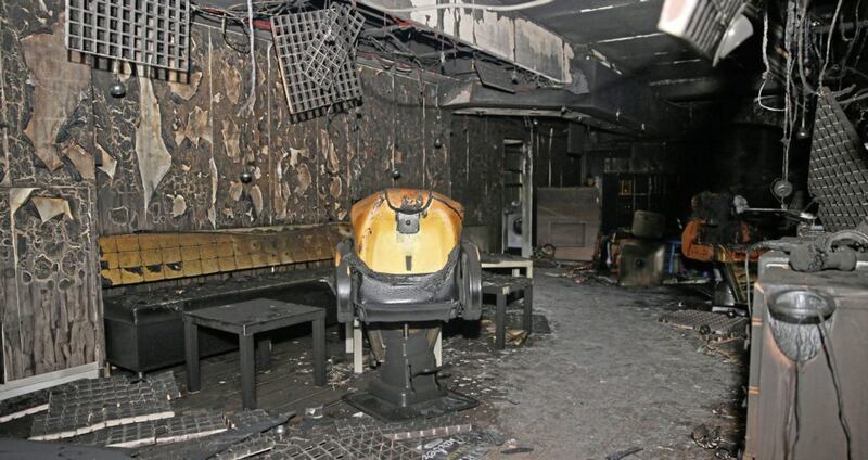 The inside of the shop was gutted. Picture by Mal McCann 