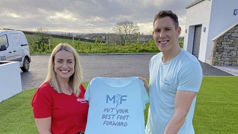 John McAreavey, chairman of the Michaela Foundation and Orla McIntyre, operations manager, help launch the &#39;Miles for Michaela&#39; fundraiser 