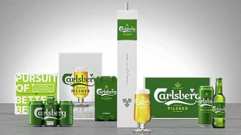 Carlsberg, first brewed in 1904, has introduced a new brand identity 