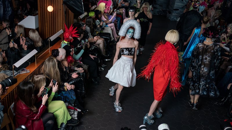 The experimental duo debuted their latest collection ahead of London Fashion Week.