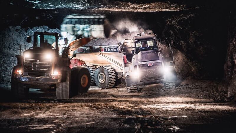 The dance of the monster machines as they gouge out salt to keep us safe on our roads