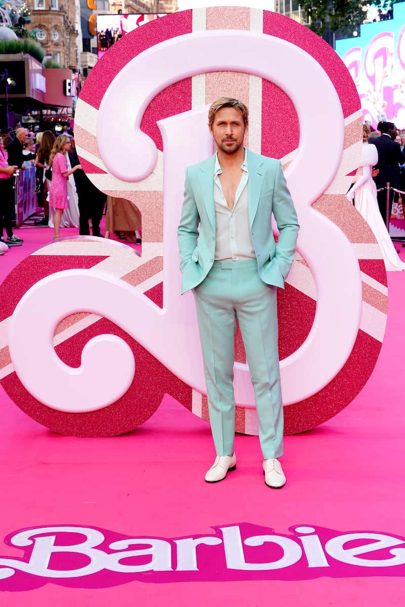 Ryan Gosling at the European premiere of Barbie
