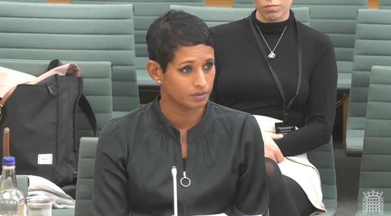 Broadcaster Naga Munchetty said she had been told to “suck it up” in relation to gynaecological issues since she was a teen (House of Commons/UK Parliament/PA)