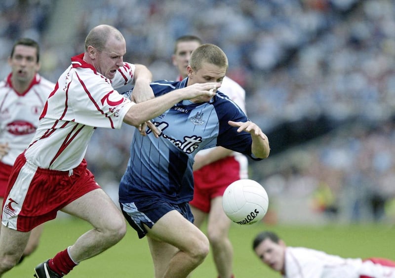 Tyrone&#39;s Chris Lawn was a formidable opponent for anybody during the Nineties and Noughties. Picture by Seamus Loughran 